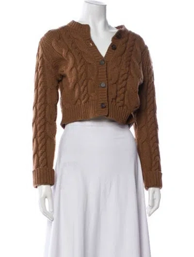 Pre-owned Frame Wool V-neck Sweater In Brown