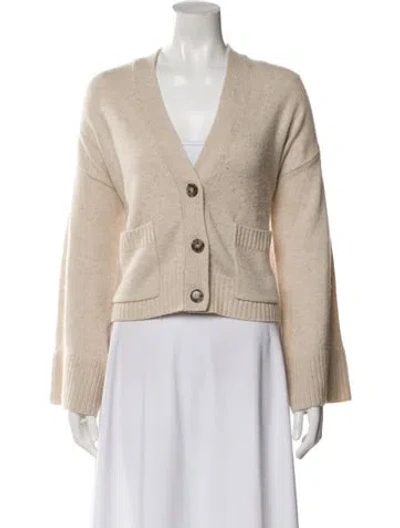 Pre-owned Frame Wool V-neck Sweater In Neutral