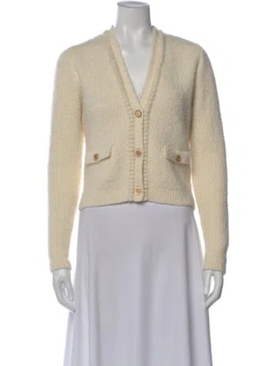 Pre-owned Frame Wool V-neck Sweater In Neutral