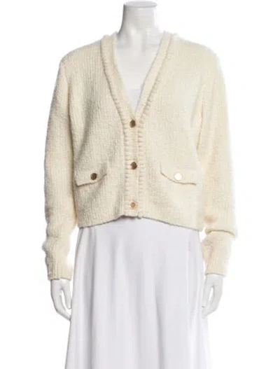 Pre-owned Frame Wool V-neck Sweater In Neutral
