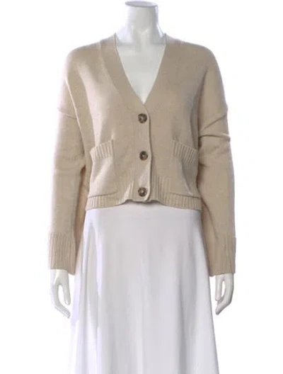 Pre-owned Frame Wool V-neck Sweater In Neutral