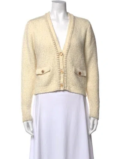 Pre-owned Frame Wool V-neck Sweater In Neutral