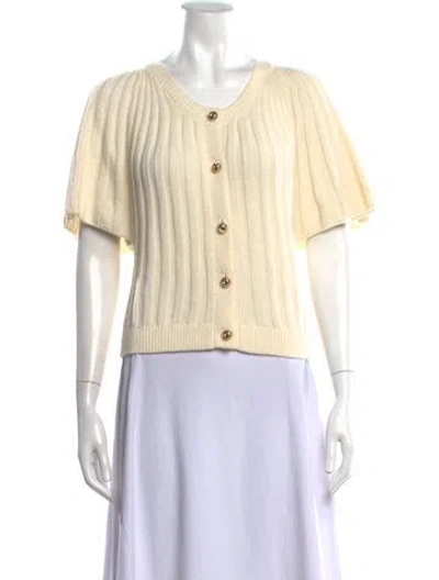 Pre-owned Frame Wool V-neck Sweater In Neutral