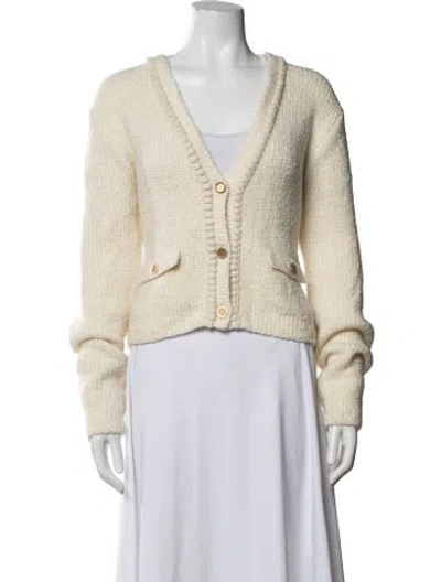 Pre-owned Frame Wool V-neck Sweater In Neutrals