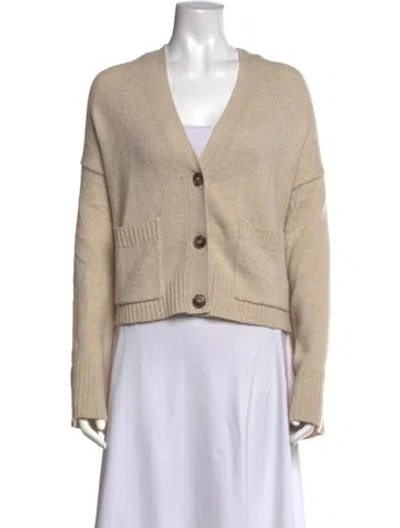 Pre-owned Frame Wool V-neck Sweater In Neutrals