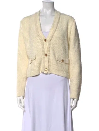 Pre-owned Frame Wool V-neck Sweater In Neutrals