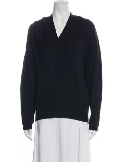 Pre-owned Frame Wool V-neck Sweater W/ Tags In Black/blue