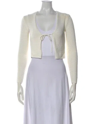 Pre-owned Frame Wool V-neck Sweater In White