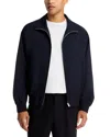 Frame Wool Zip Blouson Jacket In Blue