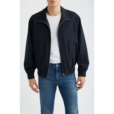 Frame Wool Zip Jacket In Blue