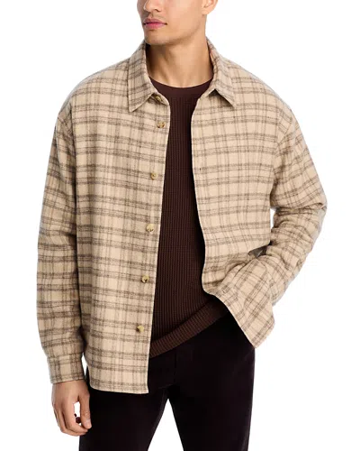 Frame Woolen Plaid Overshirt In Multi