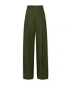 Frame Wrinkled Wide-leg Pants In Green