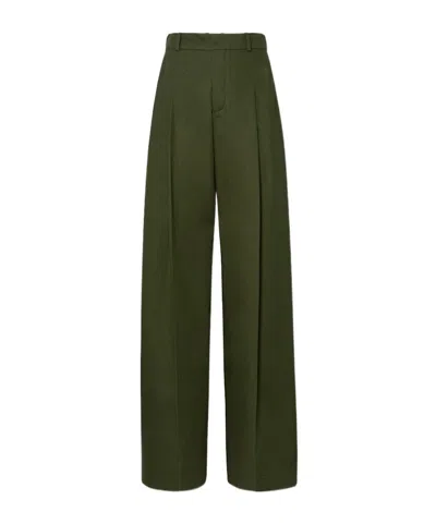 Frame Wrinkled Wide-leg Trousers In Beige