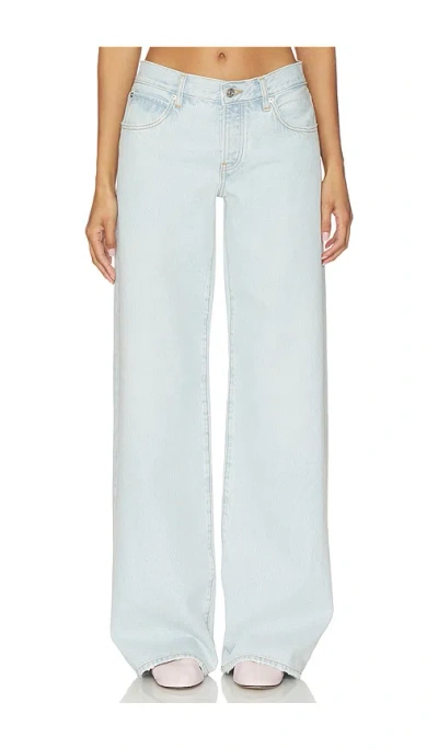 Frame X Alexandra Leclerc The Leo Low Rise Baggy Jean In Blue