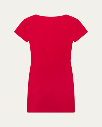 Frame X Alexandra Leclerc The Monaco Mini Dress In Red