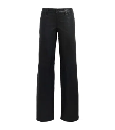Frame X Amelia Gray Leather The Gray Trousers In Multi