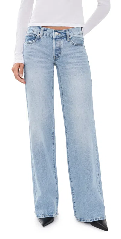 Frame The Gray Low Rise Bootcut Flare Jeans In Dodger Offset Hem In Black