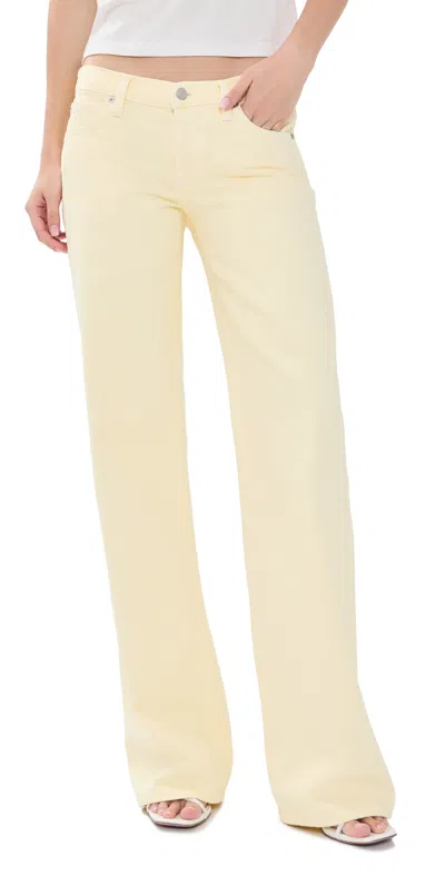 Frame X Amelia Gray The Gray Jeans Limoncello In Yellow