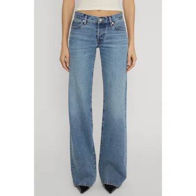 Frame X Amelia Gray The Gray Relaxed Bootcut Jeans In Blue