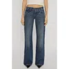 Frame X Amelia Gray The Gray Relaxed Bootcut Jeans In Blue