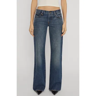 Frame X Amelia Gray The Gray Relaxed Bootcut Jeans In Blue