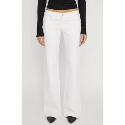 Frame X Amelia Gray The Gray Relaxed Bootcut Jeans In White