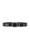 Frame X Amelia Gray The Stud Belt In Black