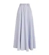 Frame X Carolina Herrera Denim Maxi Skirt In Blue