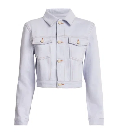 Frame X Carolina Herrera Tailored Denim Jacket In Blue