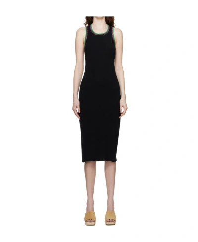 Frame X Julia Sarr-jamois Crochet Dress In Black