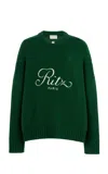 Frame X Ritz Cashmere Sweater In Green