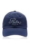 Frame X Ritz Cotton Baseball Hat In Navy