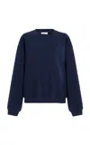 Frame X Ritz Late Check Out Cotton Sweatshirt In Navy