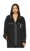 Frame X Ritz Pajama Shirt In Black