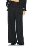 Frame X Ritz Silk Pajama Pants In Black Multi