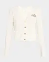 Frame X Ritz Paris Cable Cardigan In Cream
