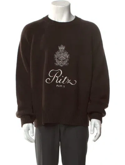 Pre-owned Frame X Ritz Paris Cashmere Crew Neck Pullover W/ Tags In Brown