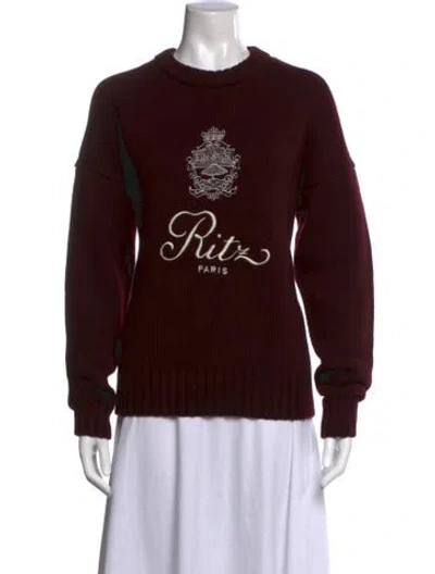 Pre-owned Frame X Ritz Paris Cashmere Graphic Print Sweater In Brown