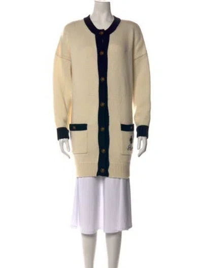 Pre-owned Frame X Ritz Paris Cashmere Open Front Sweater In Neutrals