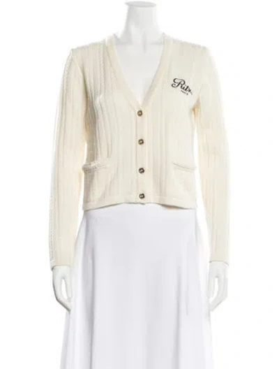 Pre-owned Frame X Ritz Paris Cashmere V-neck Sweater In Neutral