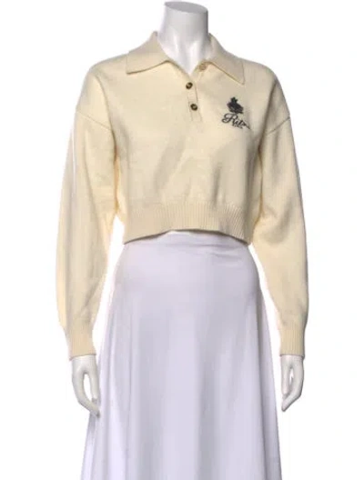 Pre-owned Frame X Ritz Paris Cashmere V-neck Sweater In Neutral