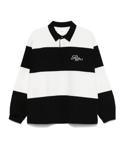 Frame X Ritz Paris Co-branded Polo Shirt In Black