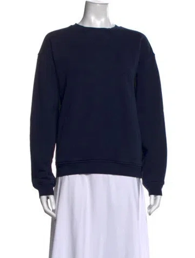 Pre-owned Frame X Ritz Paris Crew Neck Long Sleeve Sweatshirt In Blue
