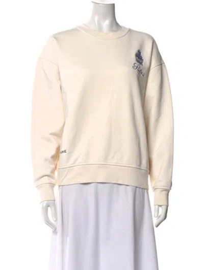 Pre-owned Frame X Ritz Paris Crew Neck Long Sleeve Sweatshirt In Blue/neutrals