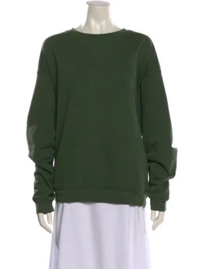 Pre-owned Frame X Ritz Paris Crew Neck Long Sleeve Sweatshirt In Green