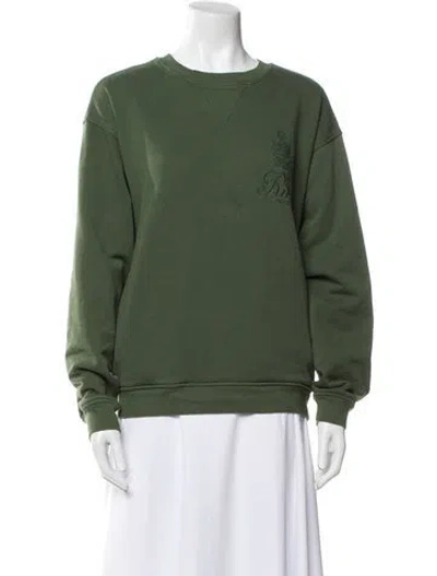 Pre-owned Frame X Ritz Paris Embroidered Accent Pajamas In Green