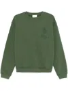 Frame X Ritz Paris Logo-embroidered Sweatshirt In Green