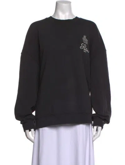 Pre-owned Frame X Ritz Paris Graphic Print Crew Neck Sweatshirt In Grey