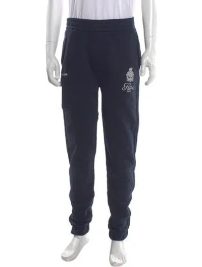 Pre-owned Frame X Ritz Paris Graphic Print Joggers In Blue