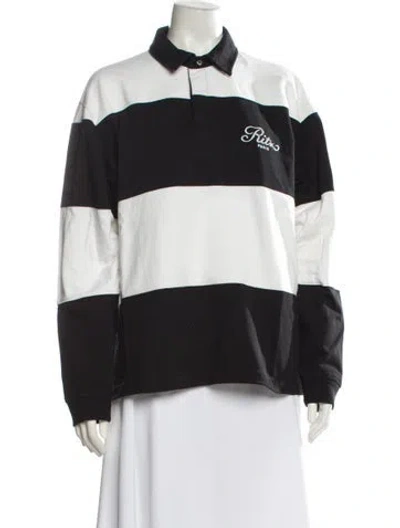 Pre-owned Frame X Ritz Paris Graphic Print Long Sleeve Sweatshirt In Black